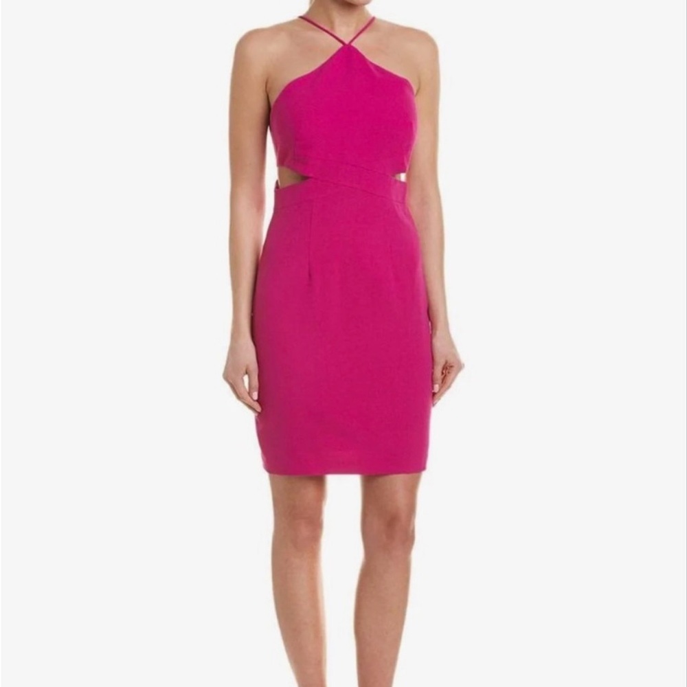 Aidan Mattox Fushia Cutout Dress